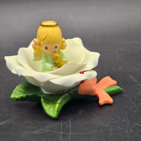 2003 Precious Moments July Birth Flower Angel Ceramic - Picture 1 of 8